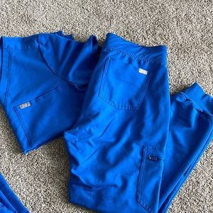 Royal blue Figs Scrub set